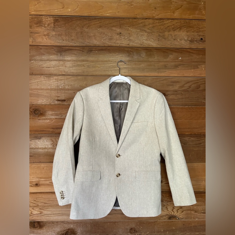 Abercrombie & Fitch Beige Linen Suit